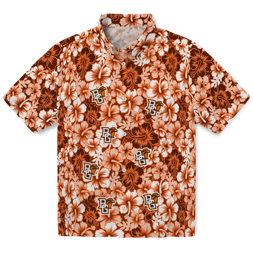 Bowling Green Falcons Hawaiian Shirt - Hibiscus Blooms | Hula Hawaiian Shirts