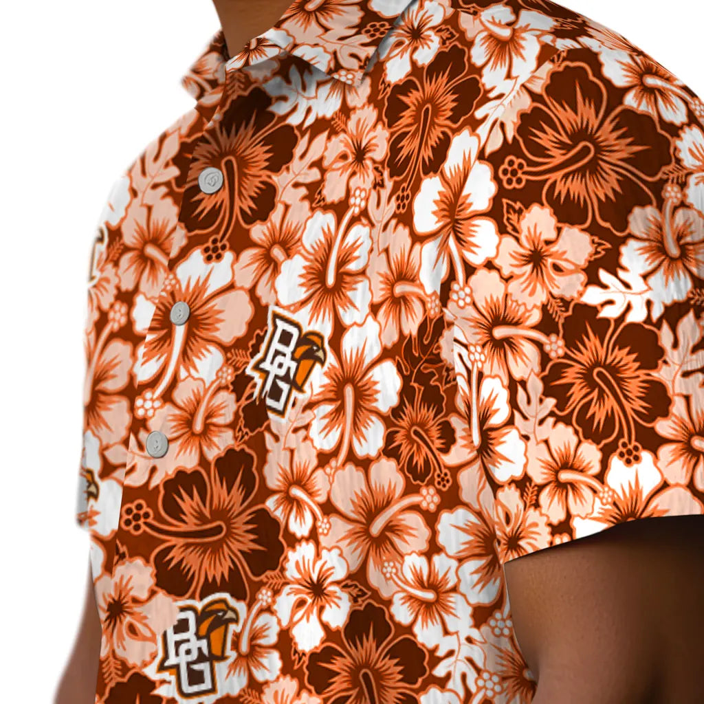 Bowling Green Falcons Hawaiian Shirt - Hibiscus Blooms | Hula Hawaiian Shirts