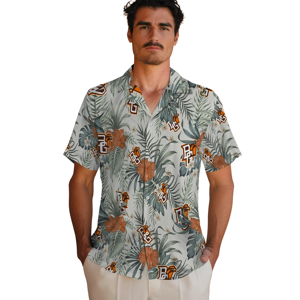 Bowling Green Falcons Hawaiian Shirt - Hibiscus Designs | Hula Hawaiian Shirts