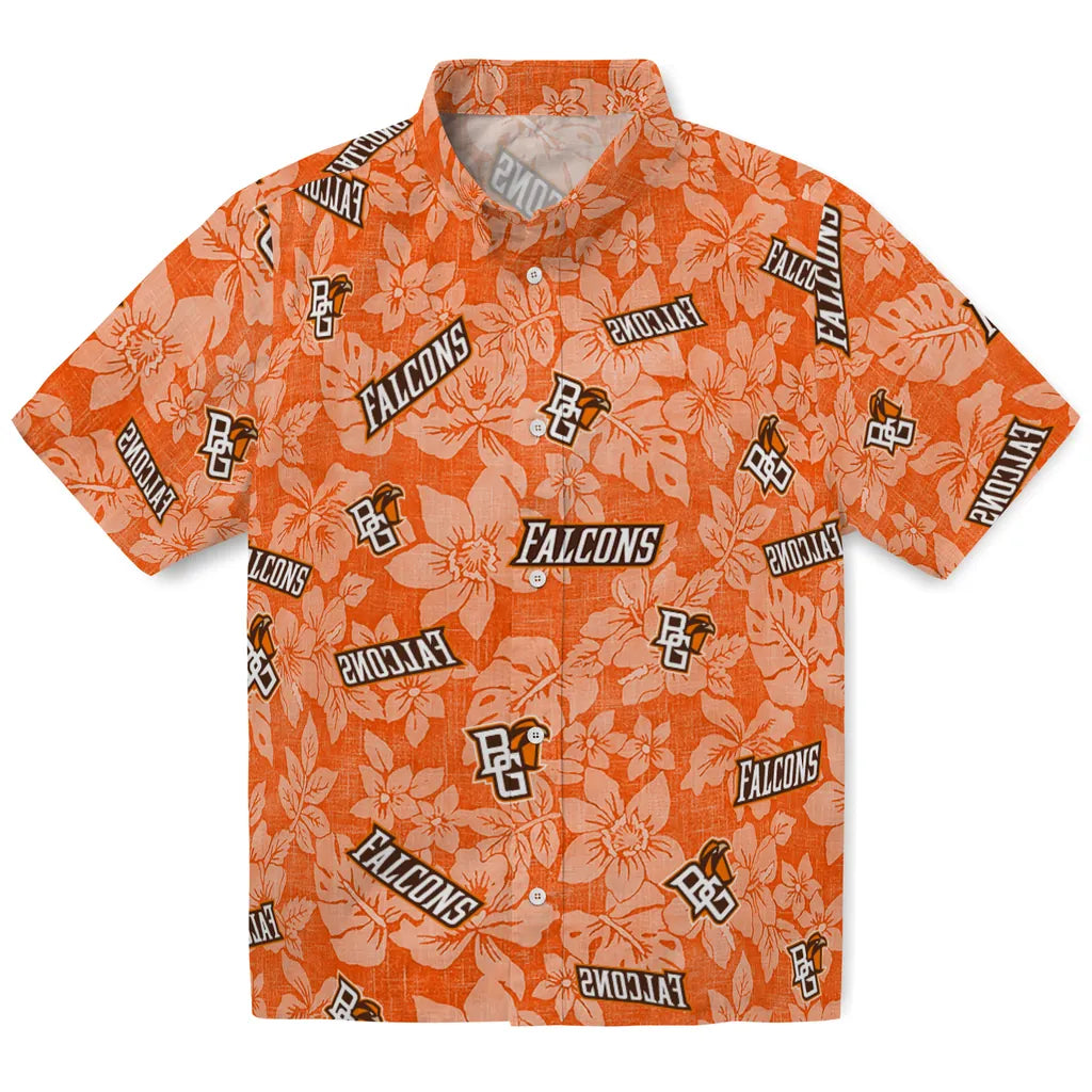 Bowling Green Falcons Hawaiian Shirt - Hibiscus Oasis | Hula Hawaiian Shirts