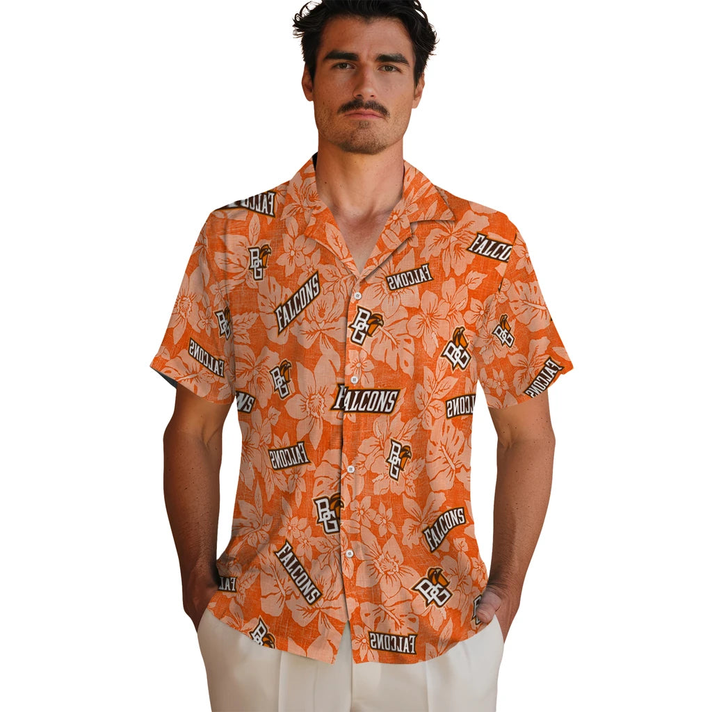 Bowling Green Falcons Hawaiian Shirt - Hibiscus Oasis | Hula Hawaiian Shirts