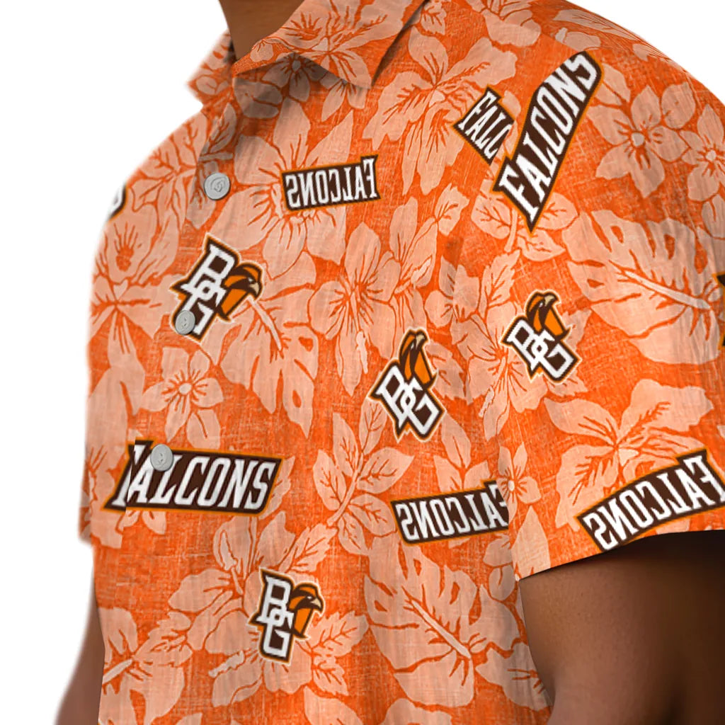 Bowling Green Falcons Hawaiian Shirt - Hibiscus Oasis | Hula Hawaiian Shirts