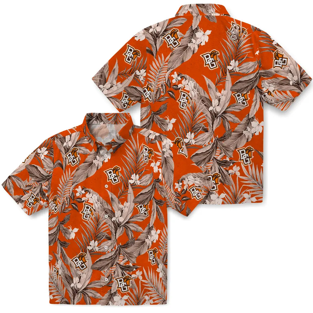 Bowling Green Falcons Hawaiian Shirt - Palm Leaves | Hula Hawaiian Shirts