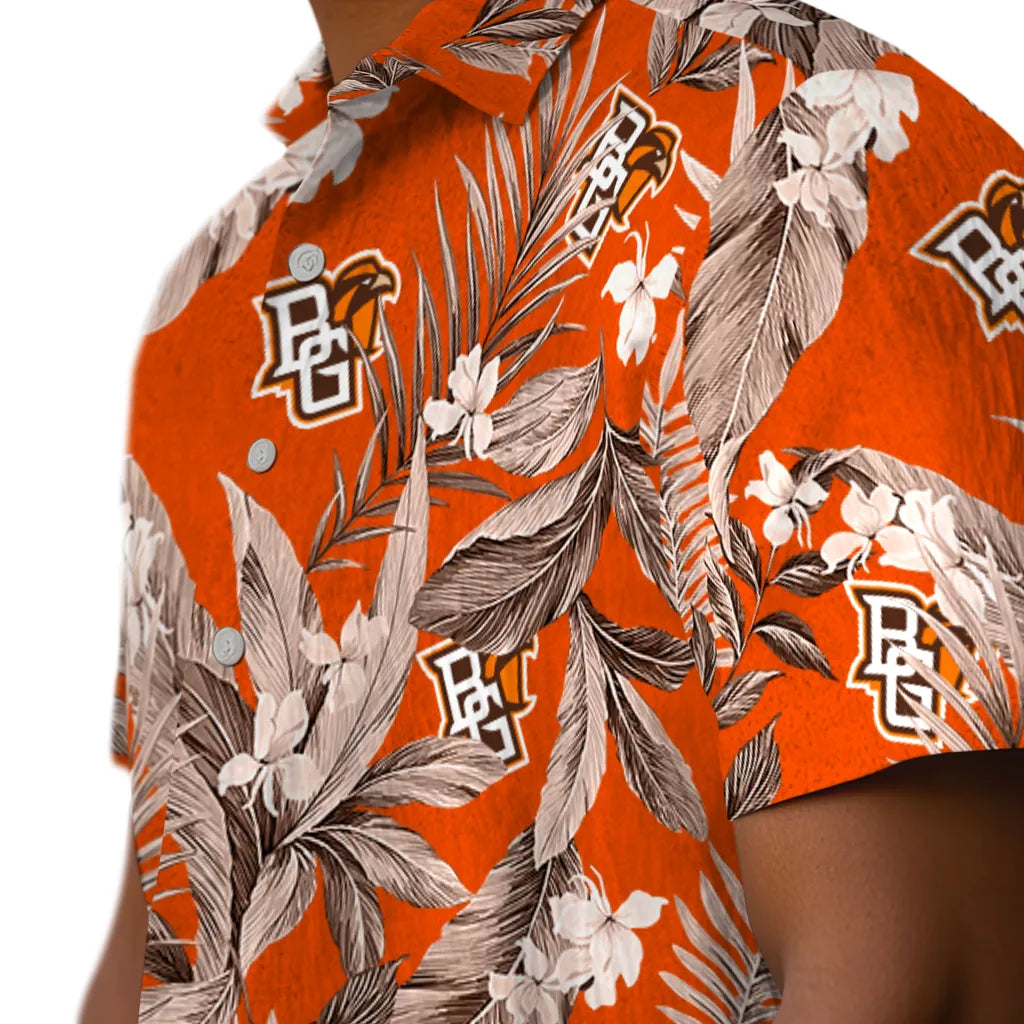 Bowling Green Falcons Hawaiian Shirt - Palm Leaves | Hula Hawaiian Shirts