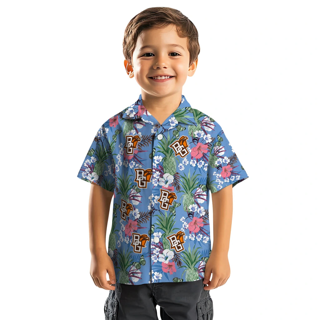 Bowling Green Falcons Hawaiian Shirt - Pineapple Bouquet | Hula Hawaiian Shirts