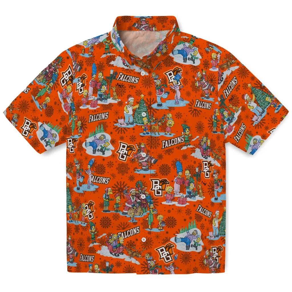 Bowling Green Falcons Hawaiian Shirt - Simpsons Christmas | Hula Hawaiian Shirts
