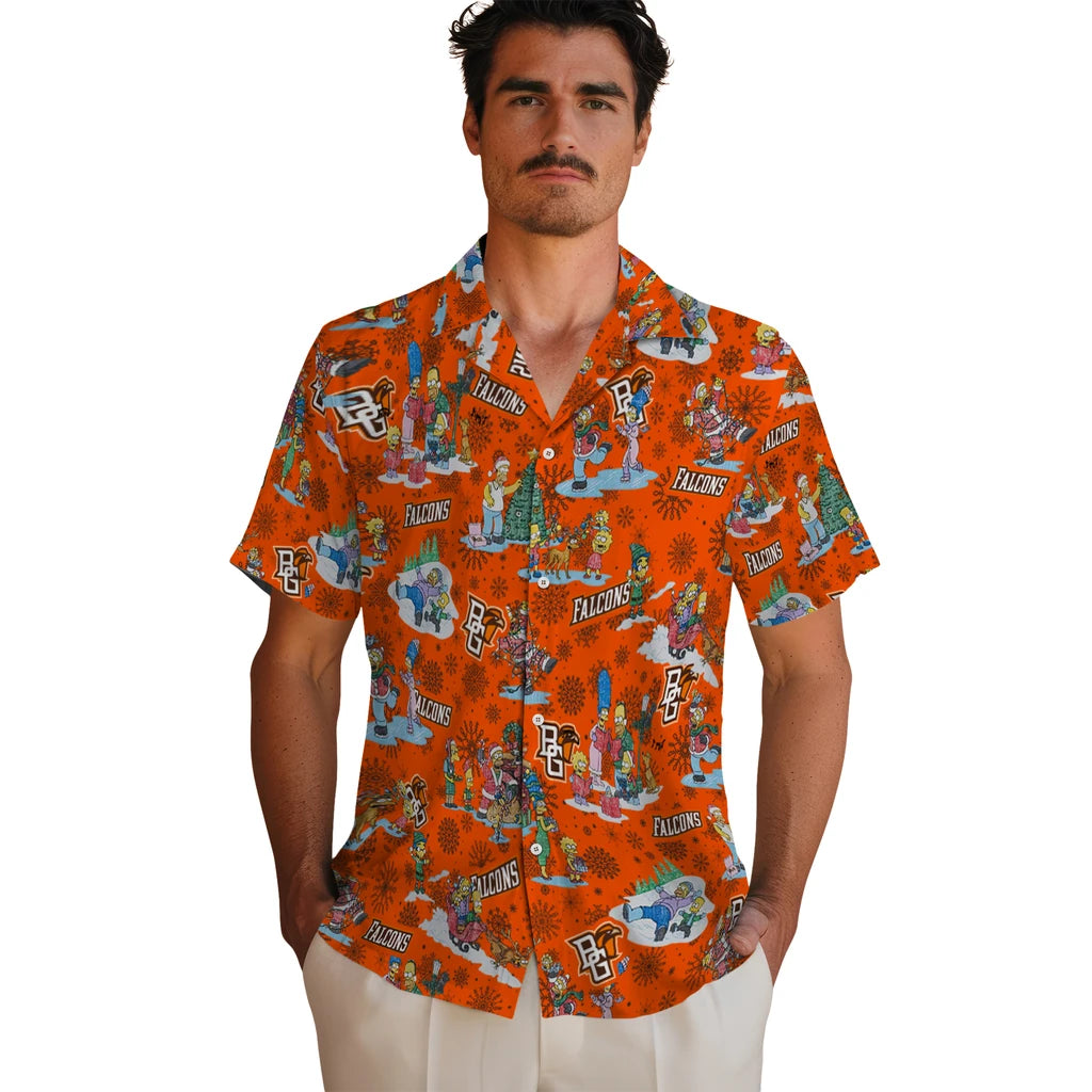 Bowling Green Falcons Hawaiian Shirt - Simpsons Christmas | Hula Hawaiian Shirts