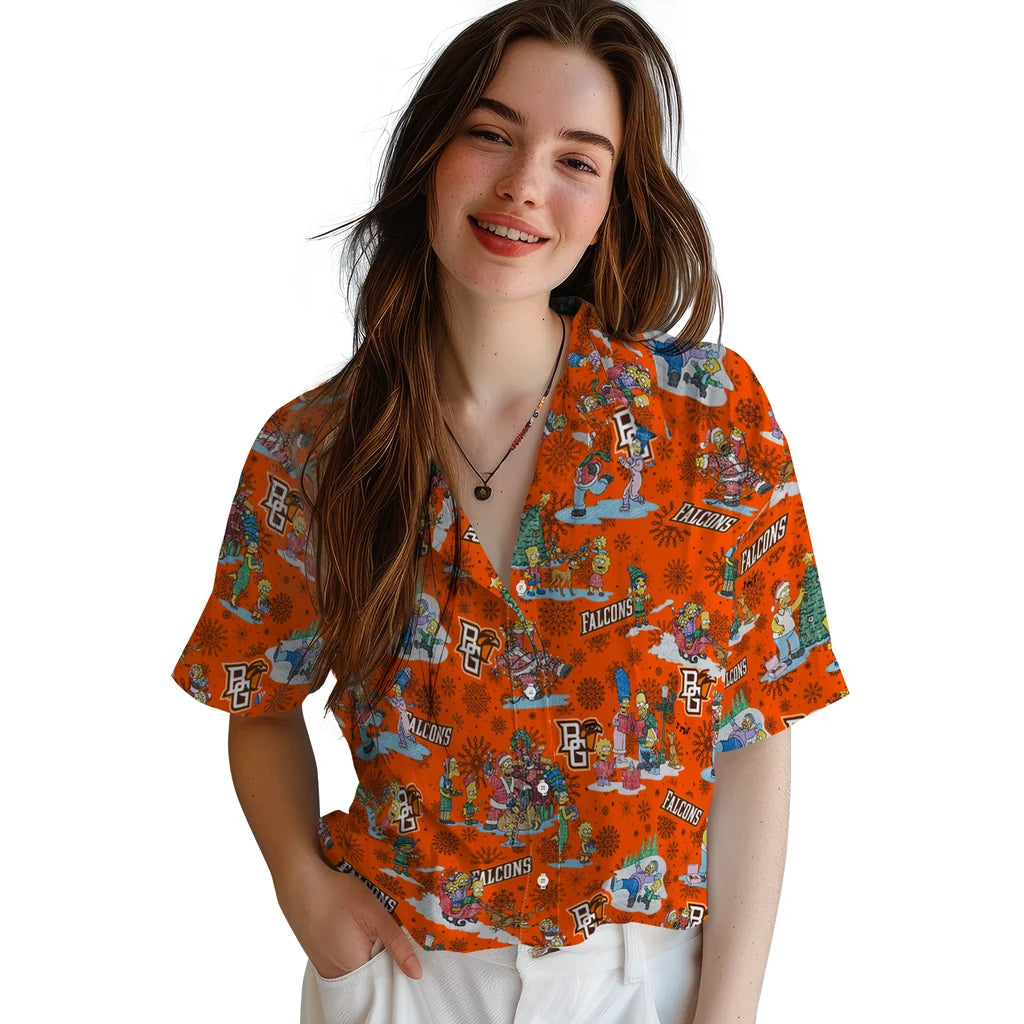 Bowling Green Falcons Hawaiian Shirt - Simpsons Christmas | Hula Hawaiian Shirts