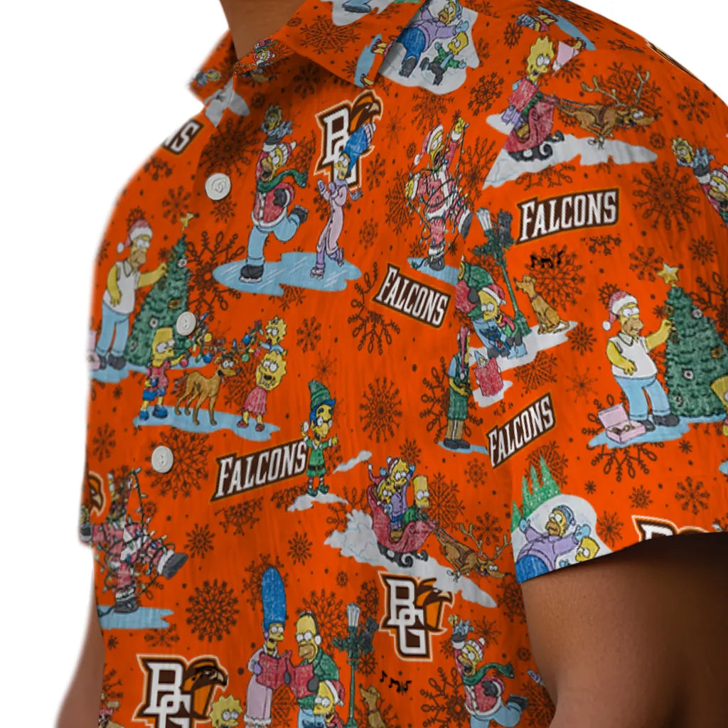 Bowling Green Falcons Hawaiian Shirt - Simpsons Christmas | Hula Hawaiian Shirts