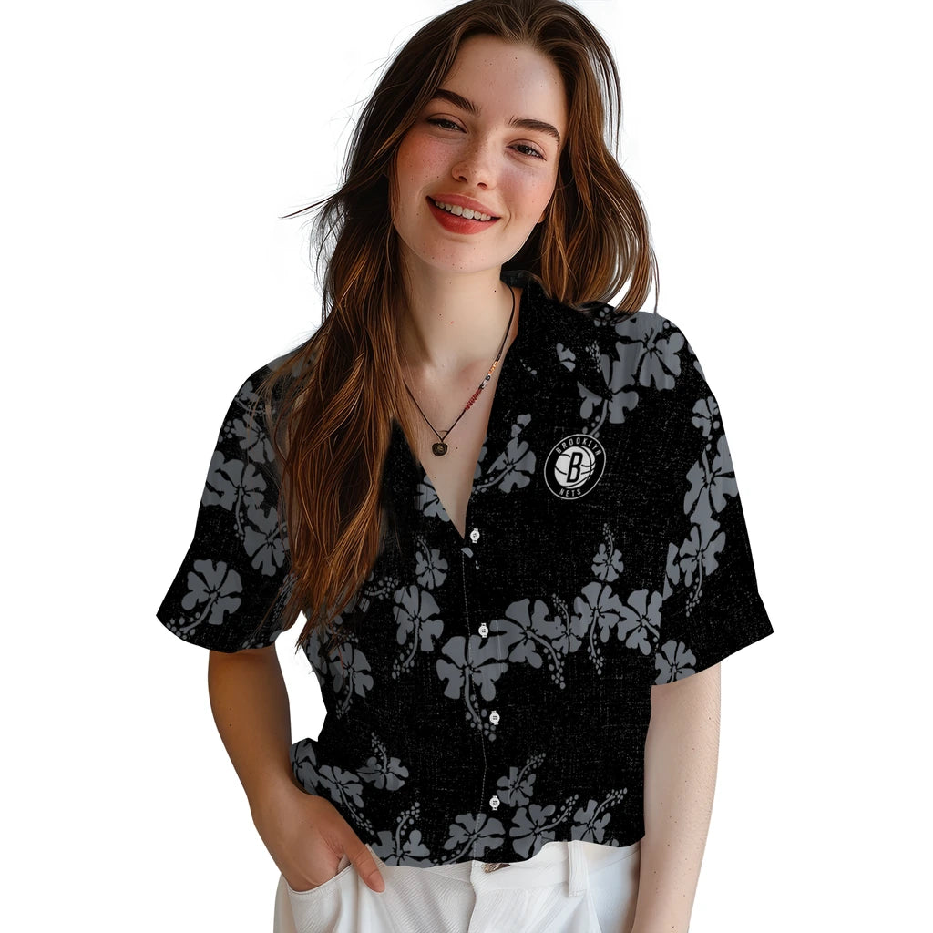 Brooklyn Nets Hawaiian Shirt - 50th State Flower | Hula Hawaiian Shirts