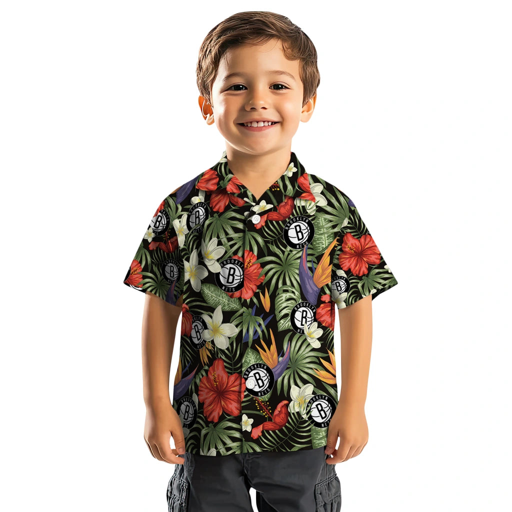 Brooklyn Nets Hawaiian Shirt - Hawaii Floral Hibiscus | Hula Hawaiian Shirts