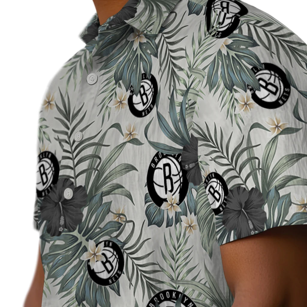 Brooklyn Nets Hawaiian Shirt - Hibiscus Designs | Hula Hawaiian Shirts