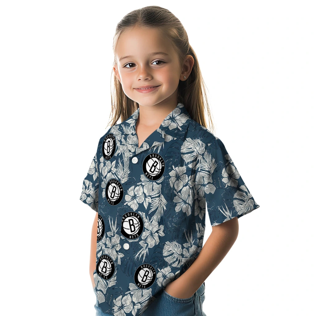 Brooklyn Nets Hawaiian Shirt - Hibiscus Flowers | Hula Hawaiian Shirts