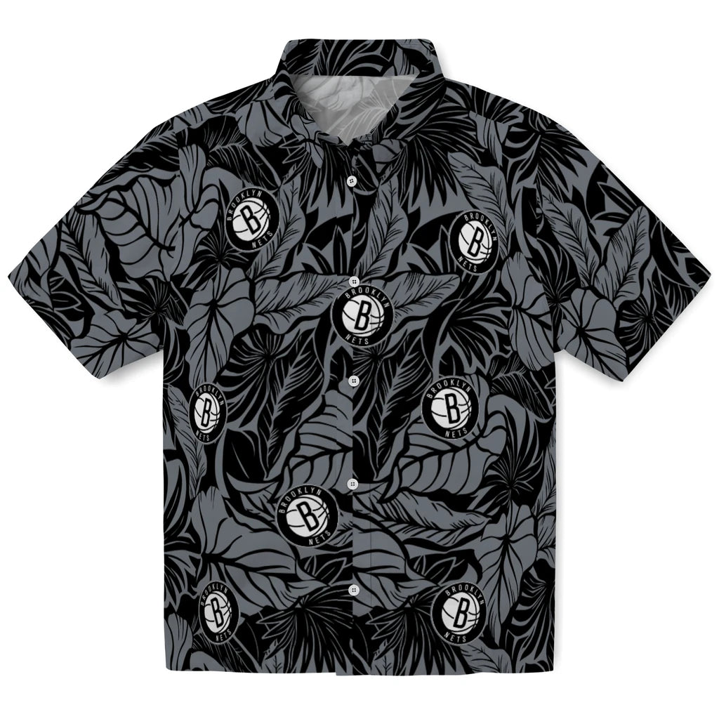 Brooklyn Nets Hawaiian Shirt - Monstera Layer | Hula Hawaiian Shirts