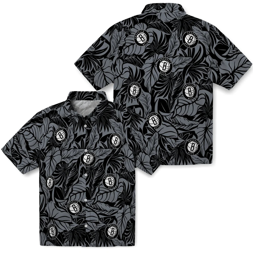 Brooklyn Nets Hawaiian Shirt - Monstera Layer | Hula Hawaiian Shirts