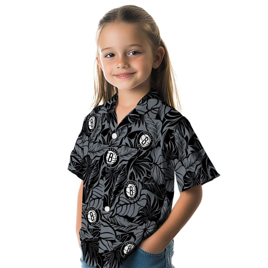 Brooklyn Nets Hawaiian Shirt - Monstera Layer | Hula Hawaiian Shirts