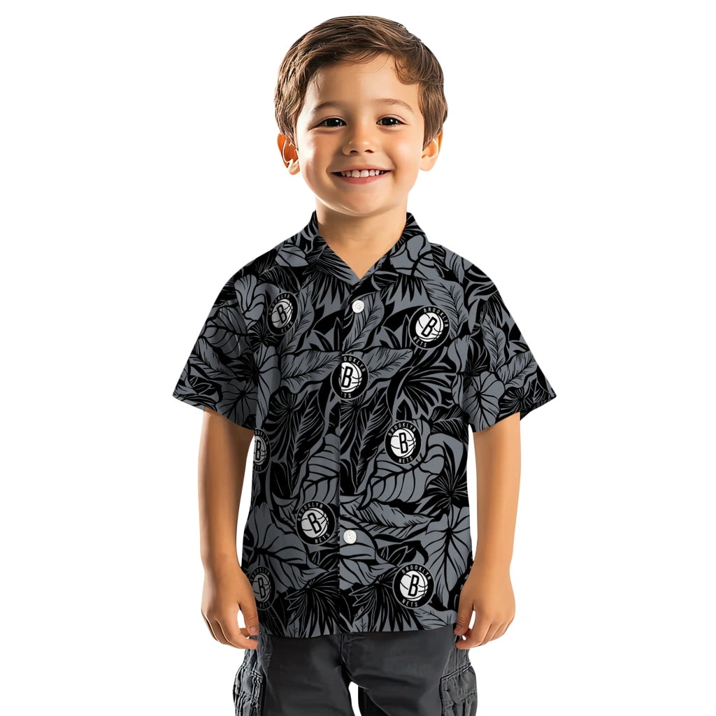 Brooklyn Nets Hawaiian Shirt - Monstera Layer | Hula Hawaiian Shirts