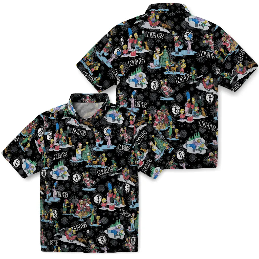 Brooklyn Nets Hawaiian Shirt - Simpsons Christmas | Hula Hawaiian Shirts