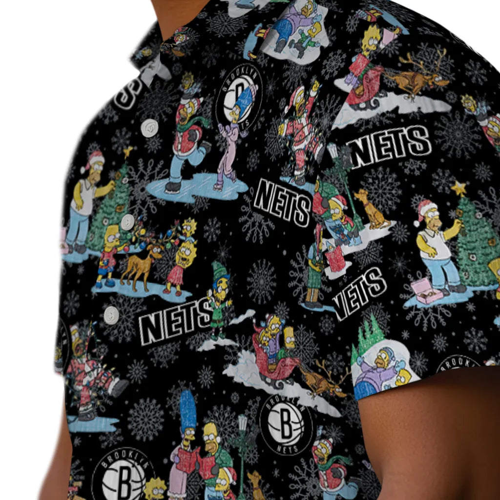 Brooklyn Nets Hawaiian Shirt - Simpsons Christmas | Hula Hawaiian Shirts