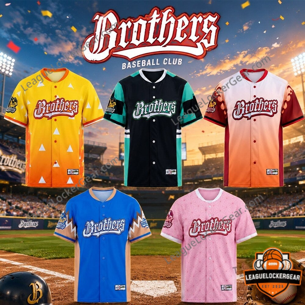CTBC Brothers x Demon Slayer Anime Baseball Jerseys - LeagueLockerGear