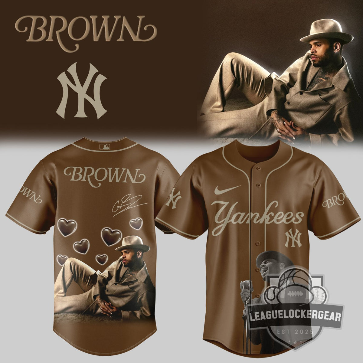 MLB All Team x CHRIS BROWN'S BROWN ALBUM Jersey - LeagueLockerGear