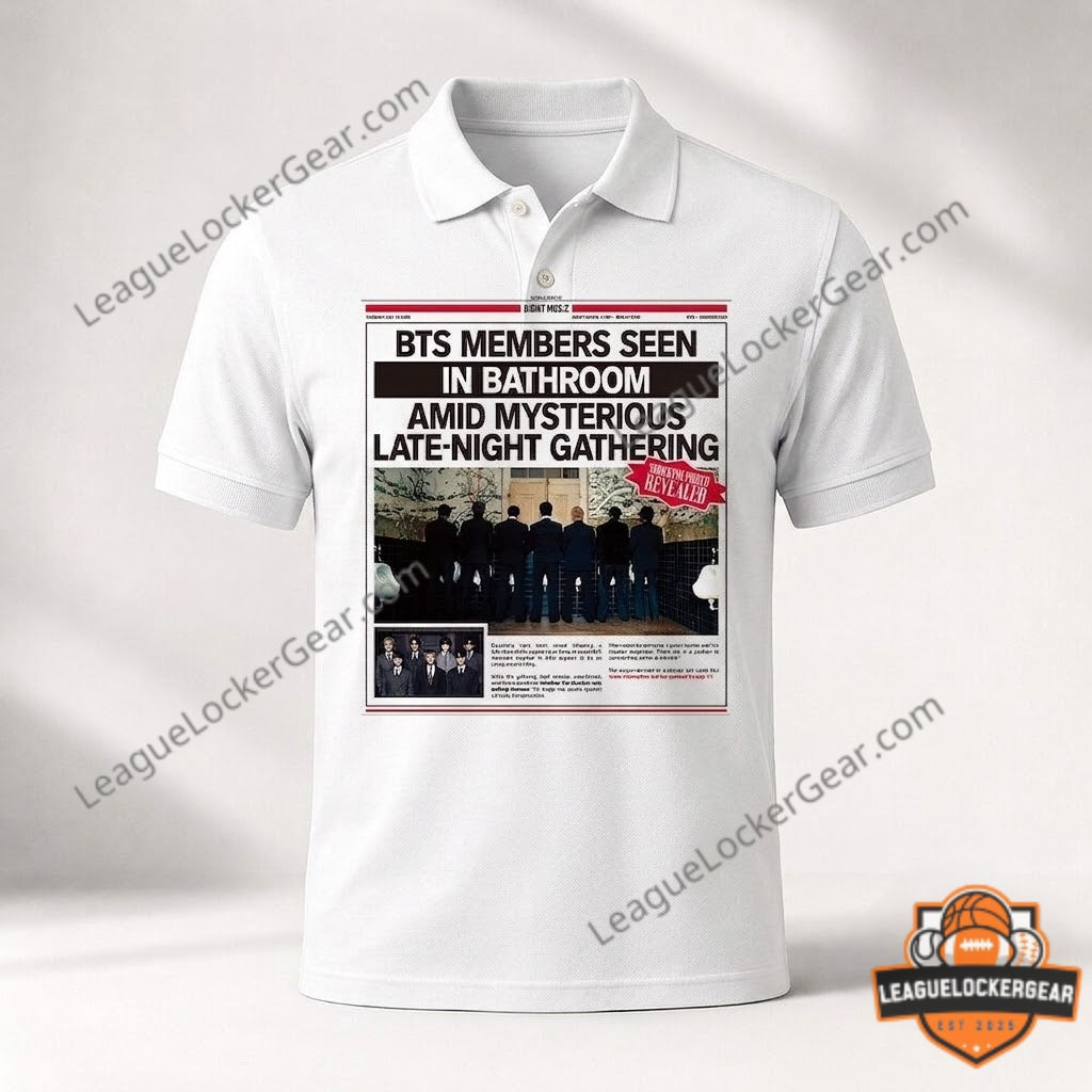 BTS MV Teaser Newspaper Tabloid Bathroom T-Shirt - LeagueLockerGear