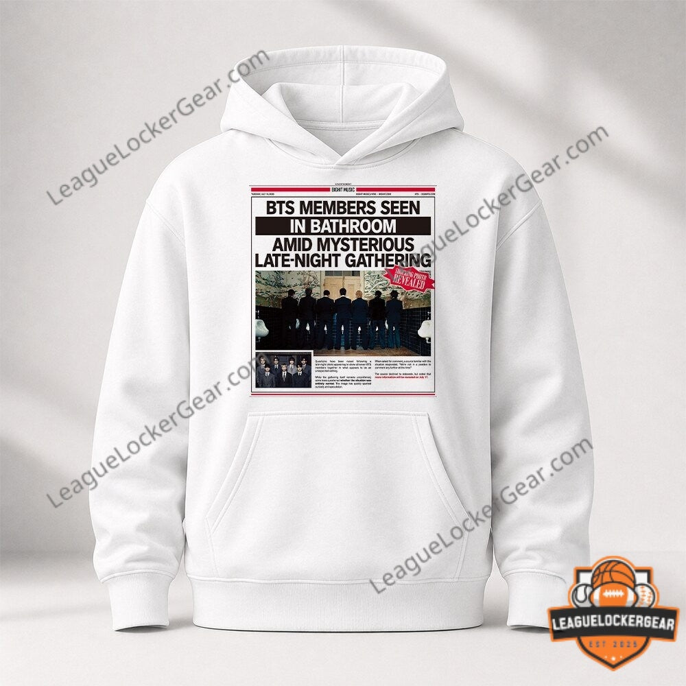 BTS MV Teaser Newspaper Tabloid Bathroom T-Shirt - LeagueLockerGear