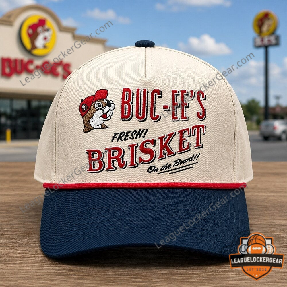 Buc-ee's Fresh Brisket On The Bone Flat Brim Snapback Cap