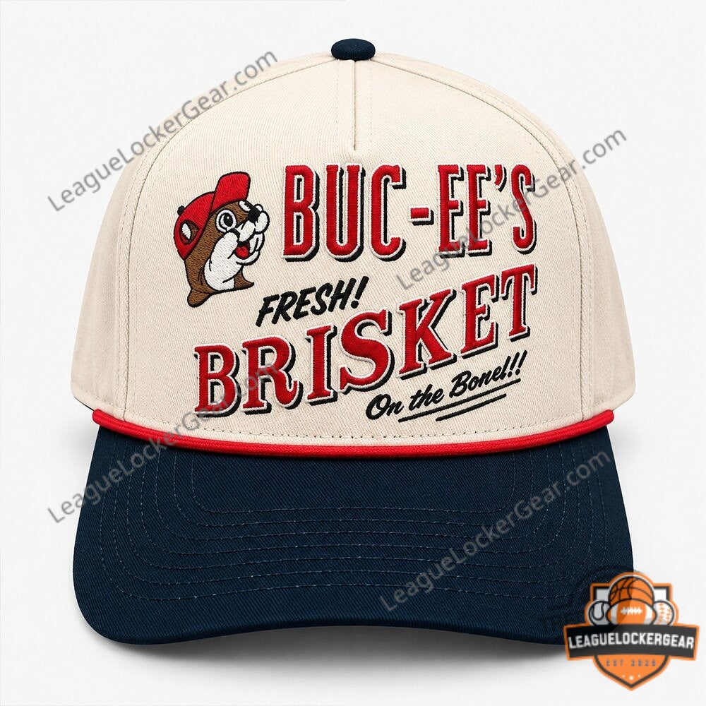 Buc-ee's Fresh Brisket On The Bone Flat Brim Snapback Cap