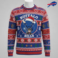 Buffalo Bills x Harry Potter Ugly Christmas Sweater – Red & Blue "Wizarding Football" Knit - LeagueLockerGear