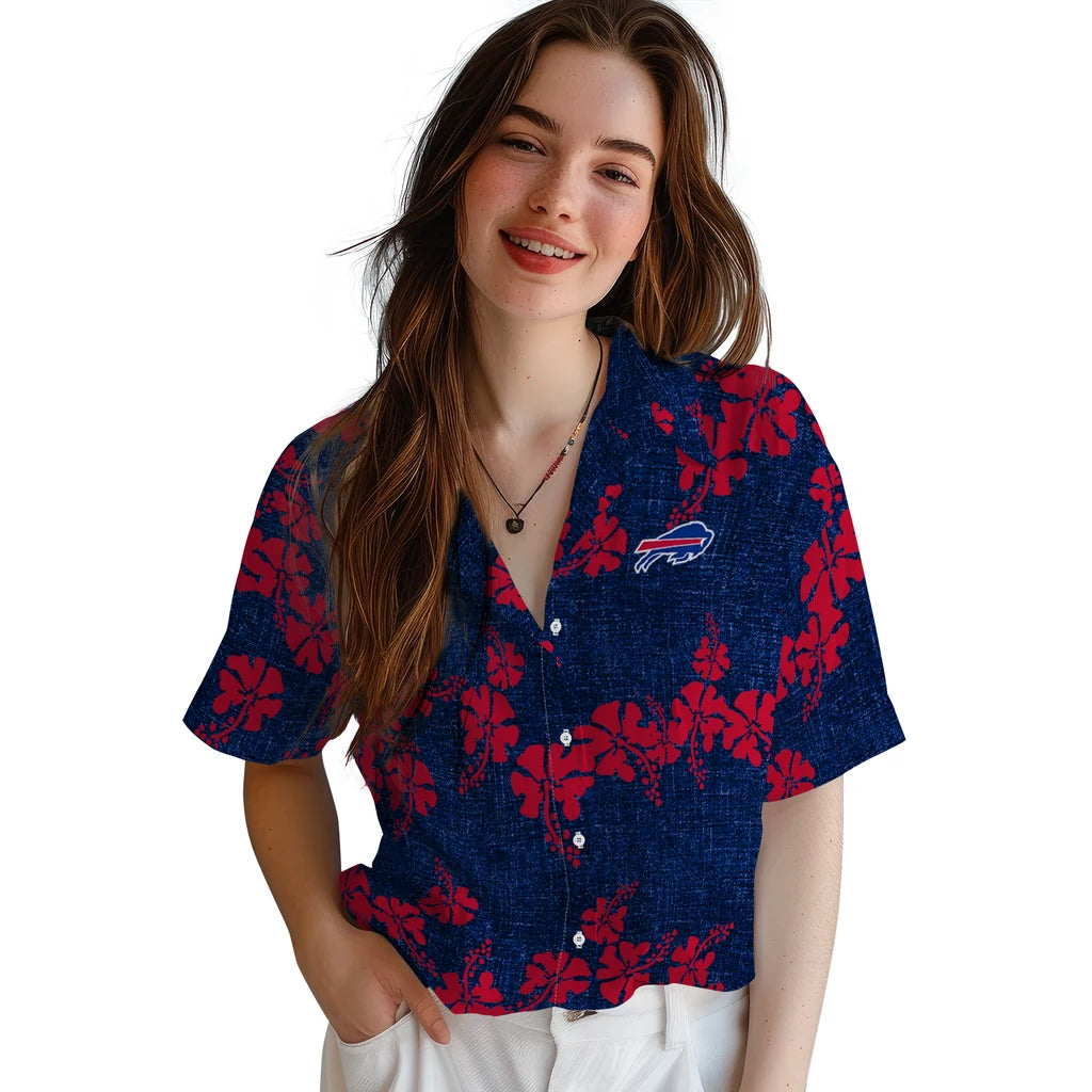 Buffalo Bills Hawaiian Shirt - 50th State Flower | Hula Hawaiian Shirts