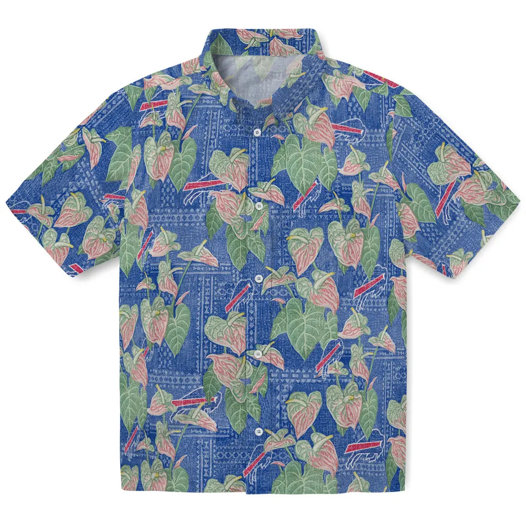 Buffalo Bills Hawaiian Shirt - Anthurium Overlay | Hula Hawaiian Shirts