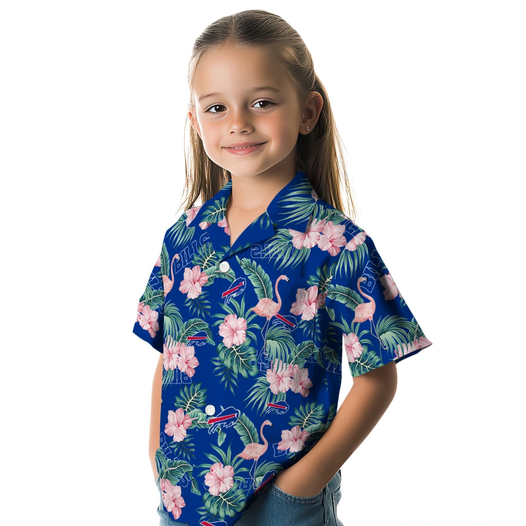 Buffalo Bills Hawaiian Shirt - Flamingo and Hibiscus | Hula Hawaiian Shirts