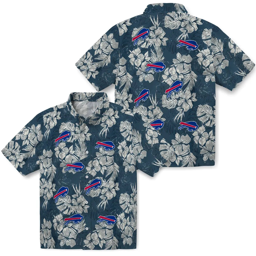 Buffalo Bills Hawaiian Shirt - Hibiscus Flowers | Hula Hawaiian Shirts