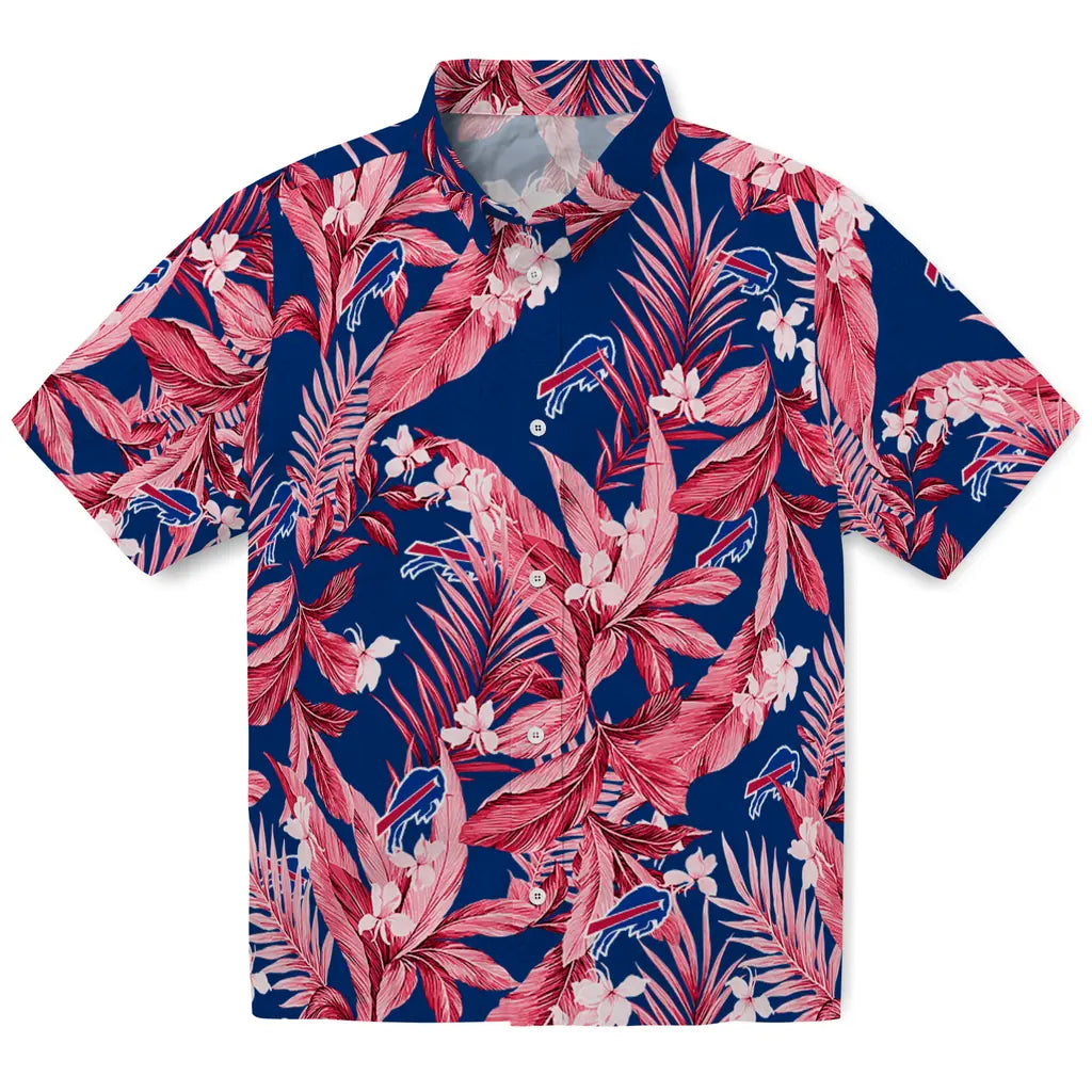 Buffalo Bills Hawaiian Shirt - Palm Leaves | Hula Hawaiian Shirts