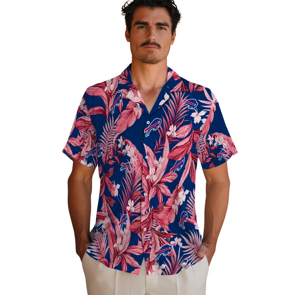 Buffalo Bills Hawaiian Shirt - Palm Leaves | Hula Hawaiian Shirts