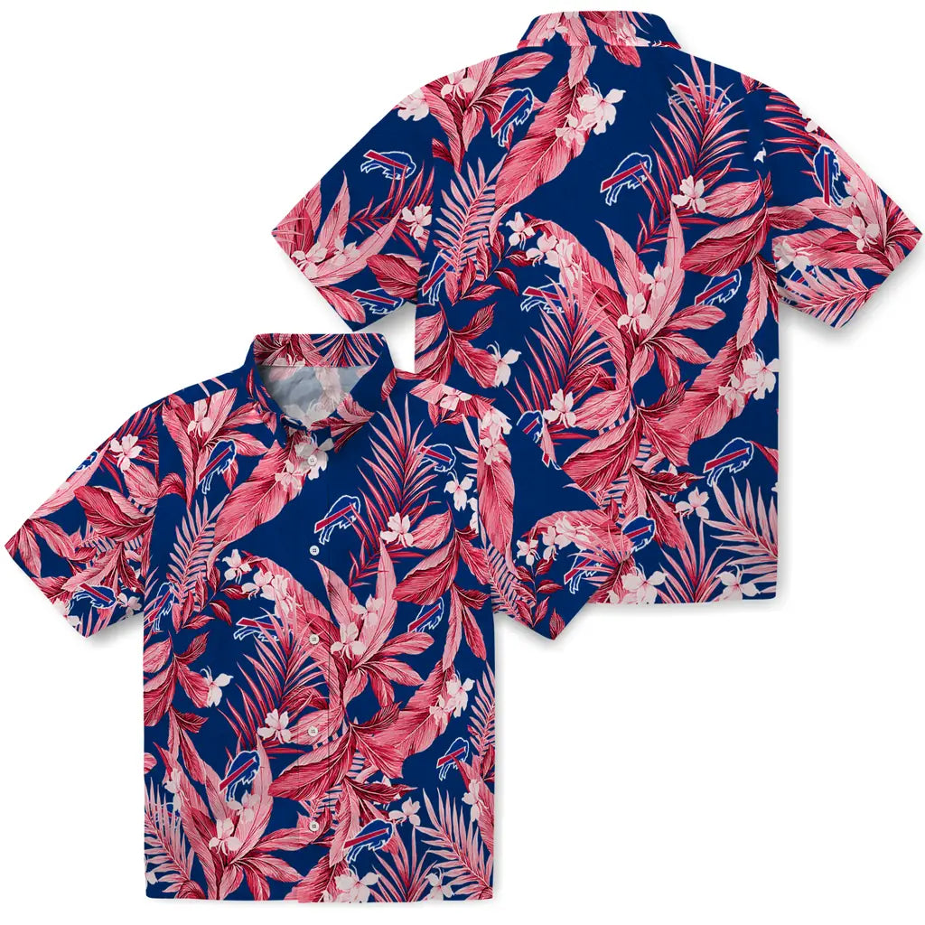 Buffalo Bills Hawaiian Shirt - Palm Leaves | Hula Hawaiian Shirts