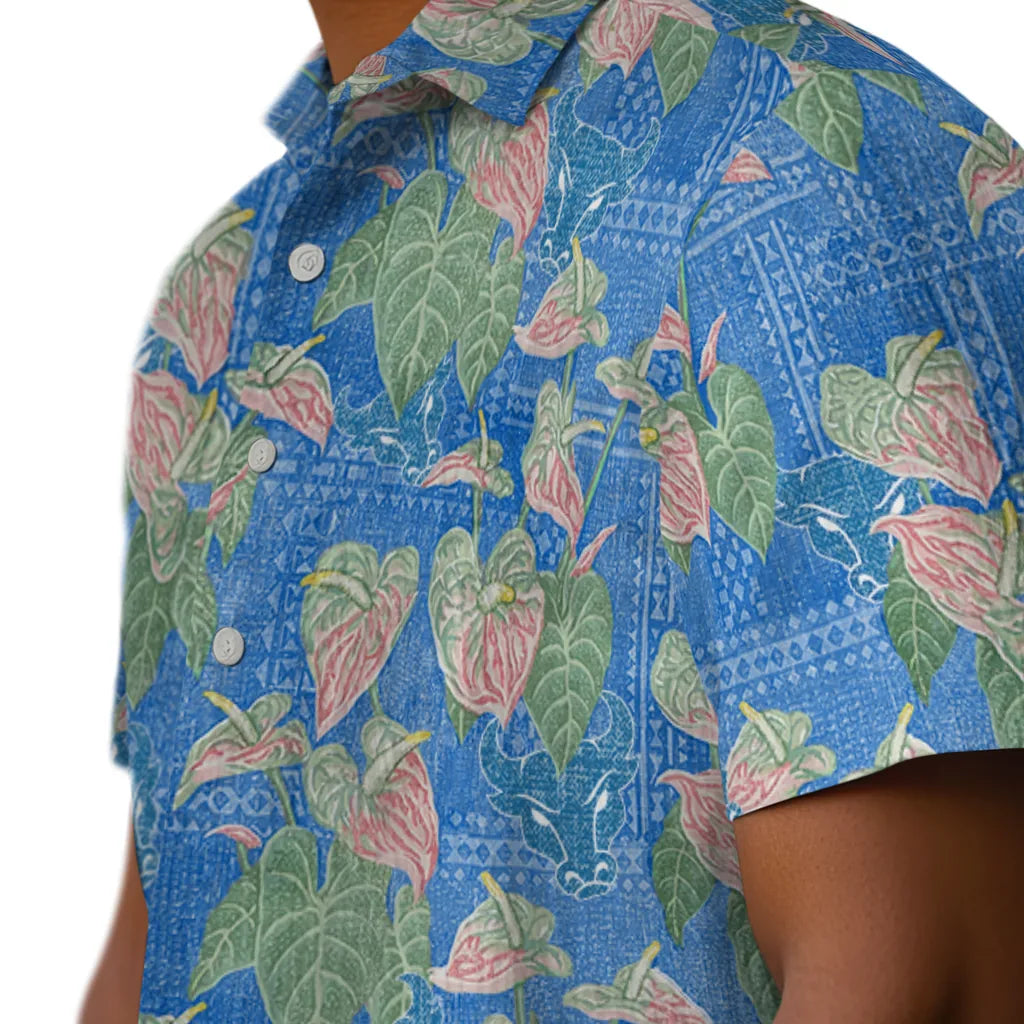 Buffalo Bulls Hawaiian Shirt - Anthurium Overlay | Hula Hawaiian Shirts