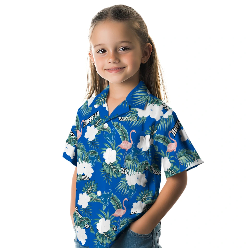 Buffalo Bulls Hawaiian Shirt - Flamingo and Hibiscus | Hula Hawaiian Shirts