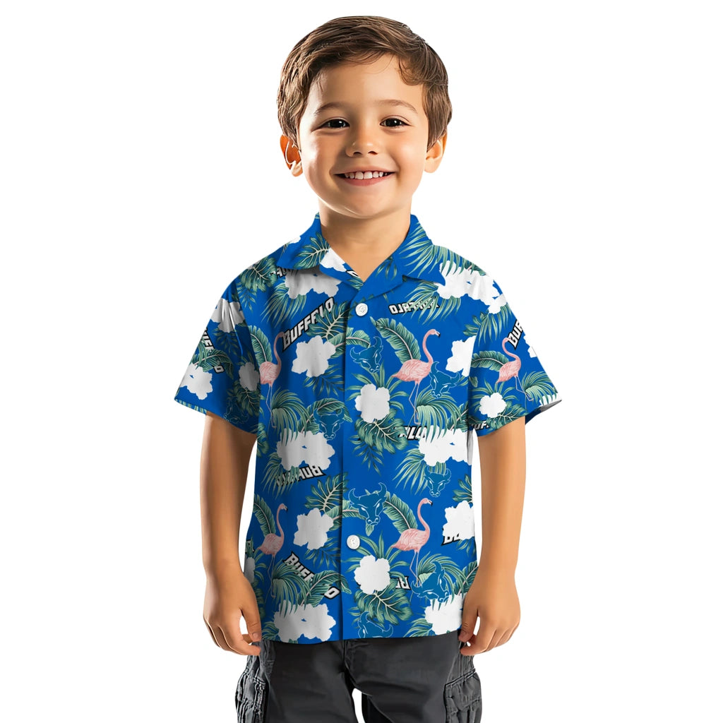 Buffalo Bulls Hawaiian Shirt - Flamingo and Hibiscus | Hula Hawaiian Shirts