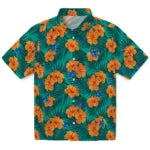 Buffalo Bulls Hawaiian Shirt - Hibiscus and Palm Leaves | Hula Hawaiian Shirts
