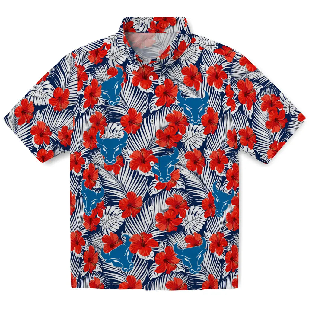 Buffalo Bulls Hawaiian Shirt - Hibiscus Fiesta | Hula Hawaiian Shirts