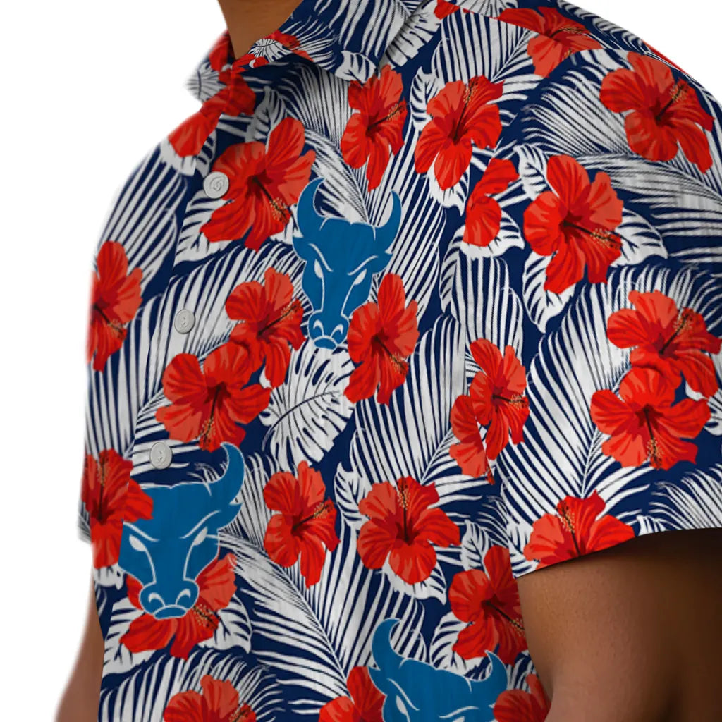 Buffalo Bulls Hawaiian Shirt - Hibiscus Fiesta | Hula Hawaiian Shirts