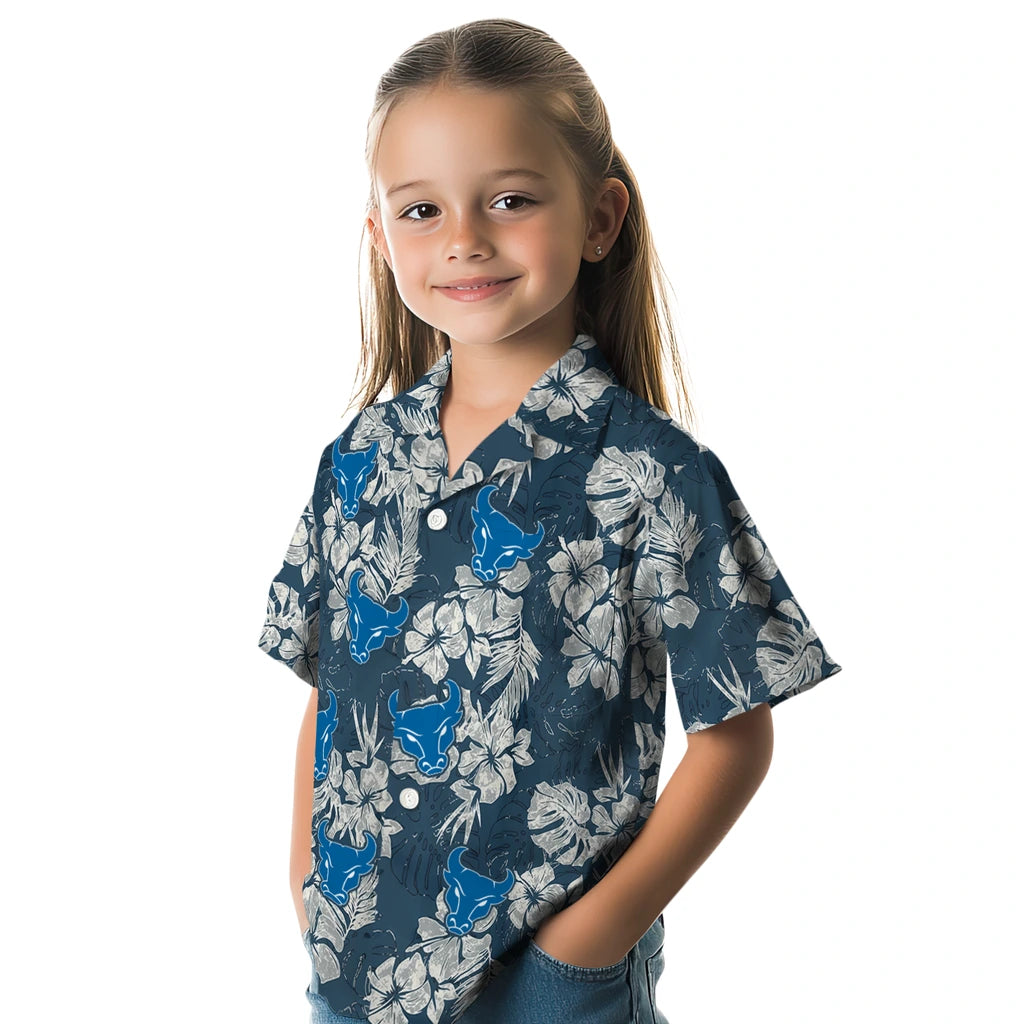 Buffalo Bulls Hawaiian Shirt - Hibiscus Flowers | Hula Hawaiian Shirts