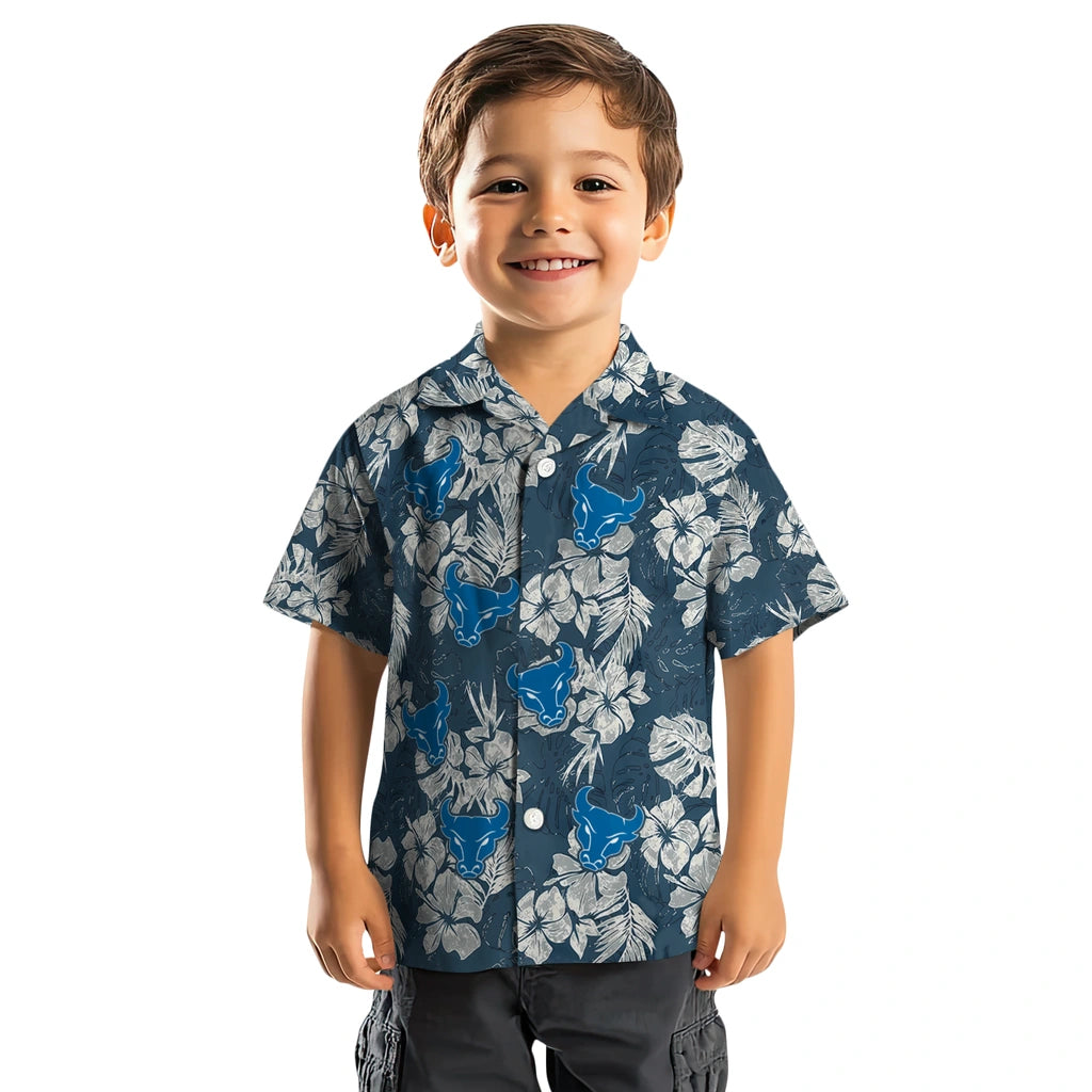 Buffalo Bulls Hawaiian Shirt - Hibiscus Flowers | Hula Hawaiian Shirts