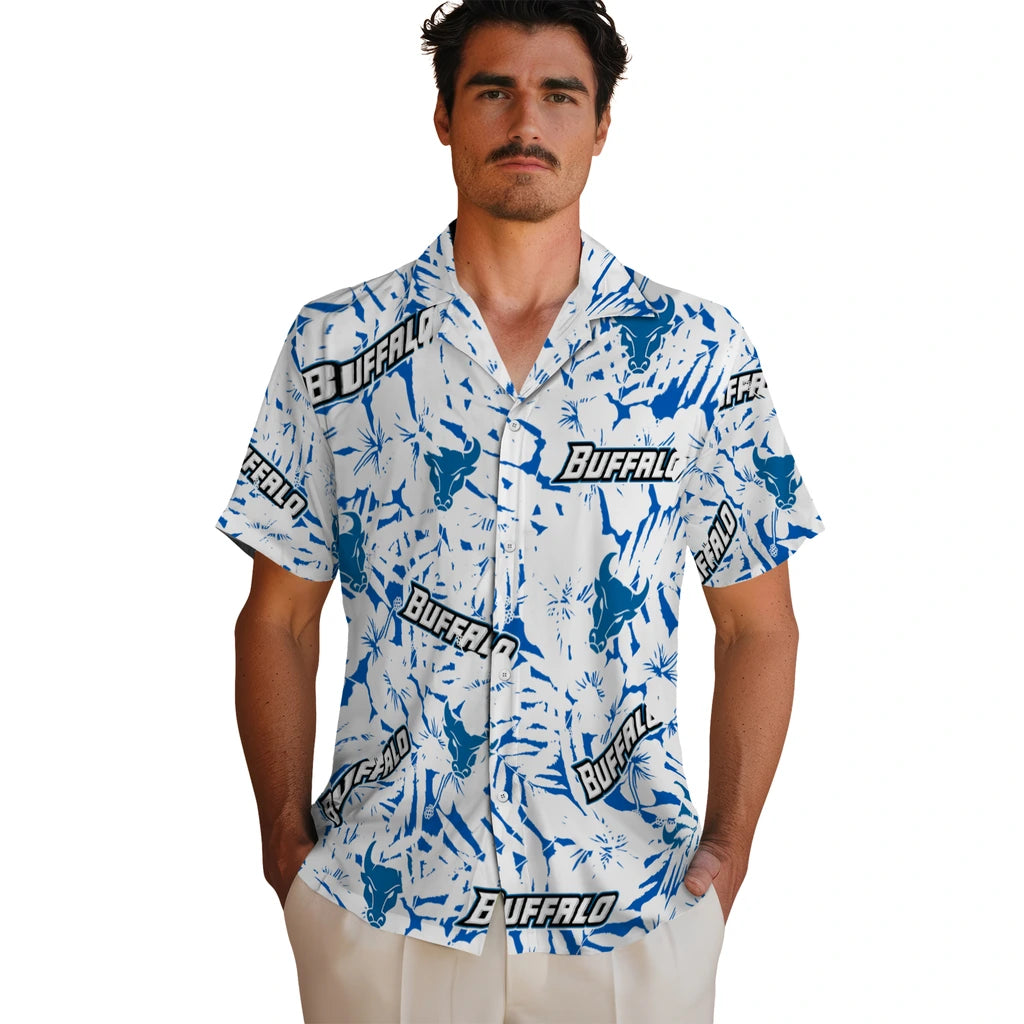 Buffalo Bulls Hawaiian Shirt - Hibiscus Overlay | Hula Hawaiian Shirts