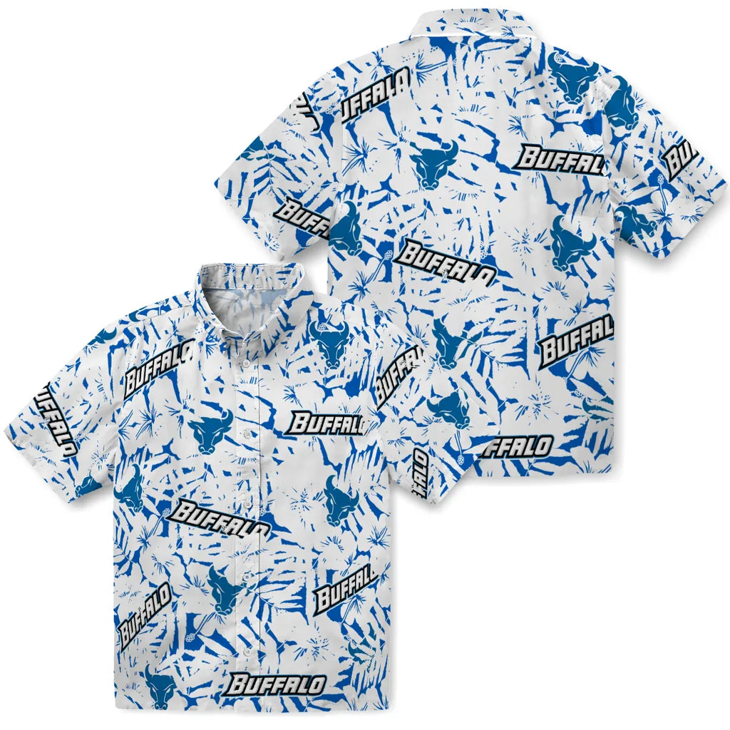 Buffalo Bulls Hawaiian Shirt - Hibiscus Overlay | Hula Hawaiian Shirts
