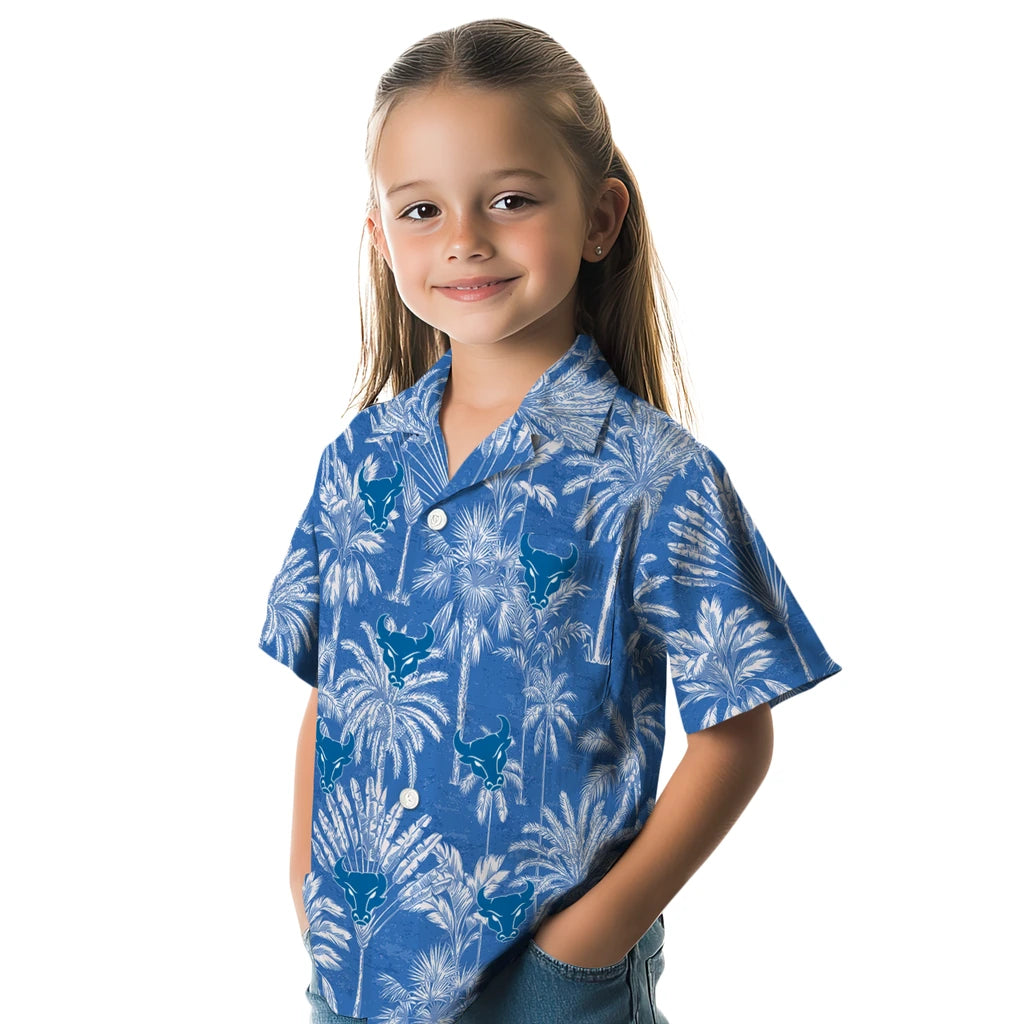 Buffalo Bulls Hawaiian Shirt - Vintage Palm Tree | Hula Hawaiian Shirts