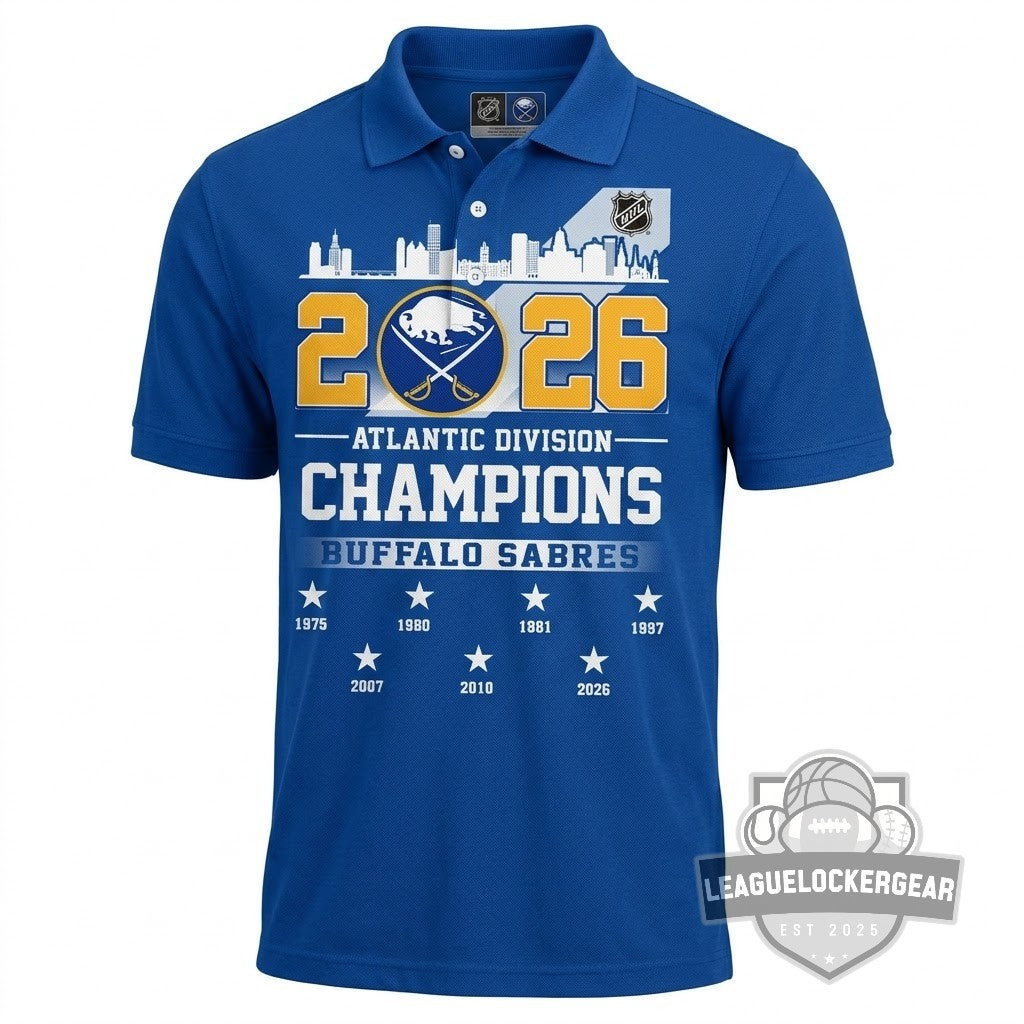 Buffalo Sabres 2026 Atlantic Division Champions T-Shirt - LeagueLockerGear