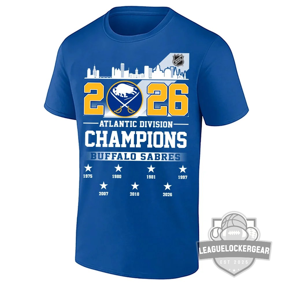 Buffalo Sabres 2026 Atlantic Division Champions T-Shirt - LeagueLockerGear